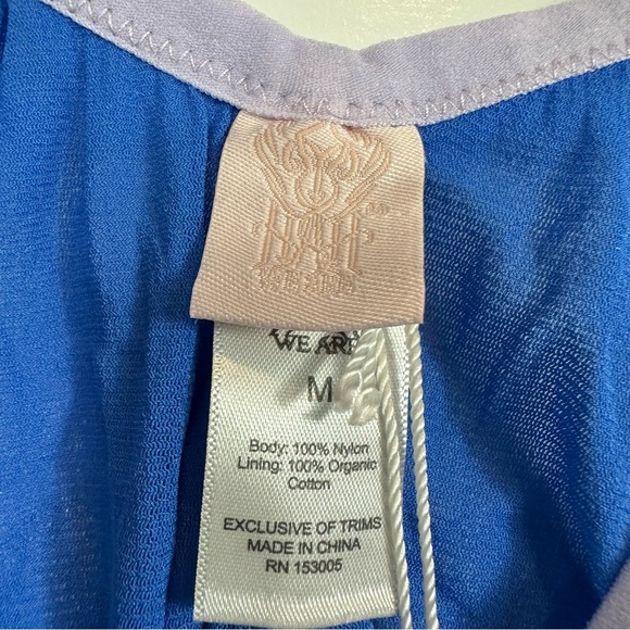 Free People x We Are Hah Fly Girl Classic Mesh Panties in Blue NEW - Picture 5 of 7